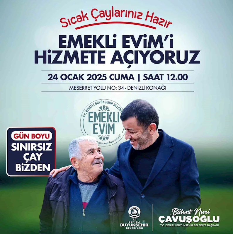 Denizli Emekli Evim hizmete açılıyor
