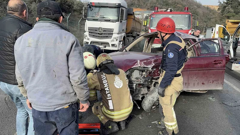 Arnavutköy’de otomobil takla attı: Sürücü ağır yaralandı
