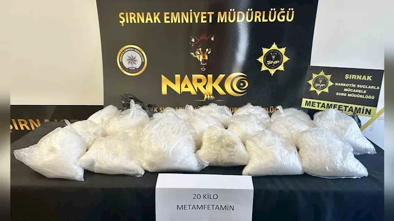 Şırnak’ta 20 kilo uyuşturucu ele geçirildi
