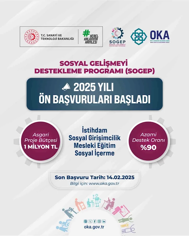 OKA 2025 yılı SOGEP ön başvuru süreci başladı
