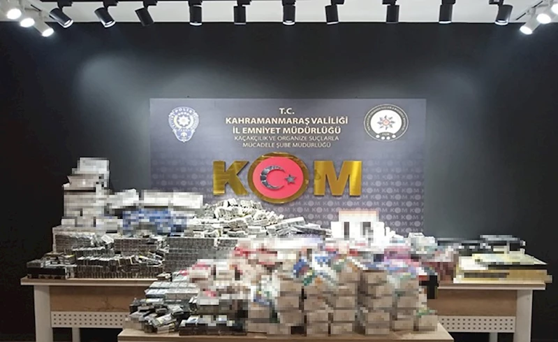 Kahramanmaraş’ta 6 bin 840 paket kaçak sigara ele geçirildi
