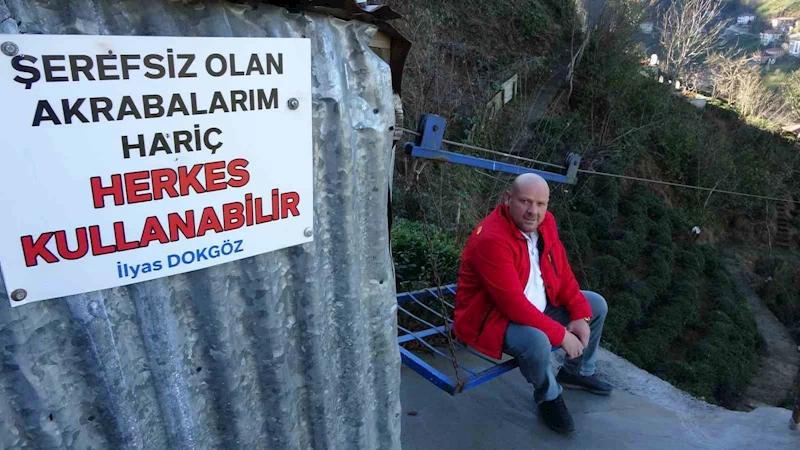 Trabzonlunun teleferik tabelası çözüm oldu: 