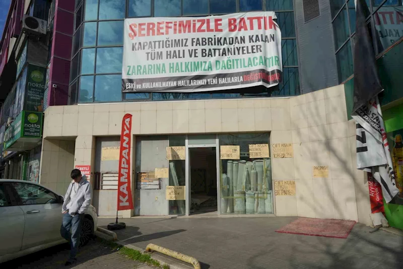 Şerefle batan fabrikanın malları
