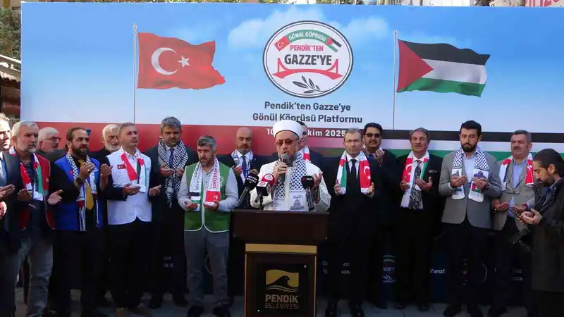 Pendik’te belediye ve esnaftan Gazze’ye destek kampanyası
