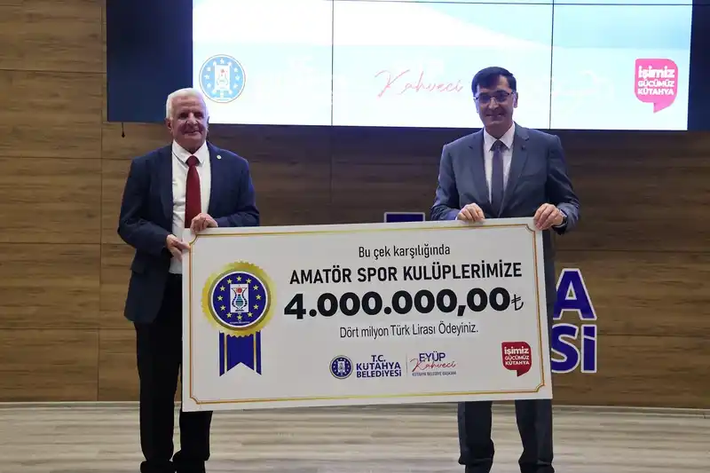 Kütahya Belediyesi’nden amatör spor kulüplerine 4 milyon TL destek
