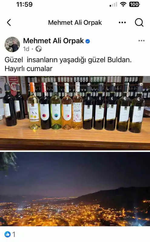 Belediye başkanından alkollü cuma paylaşımı
