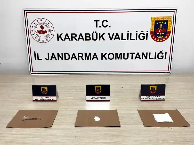 Karabük’te uyuşturucu ile yakalanan şahıs gözaltına alındı
