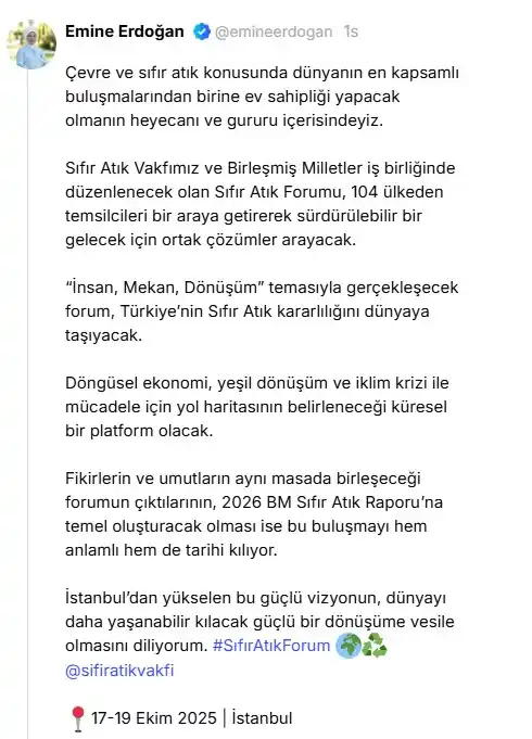 Emine Erdoğan’dan 