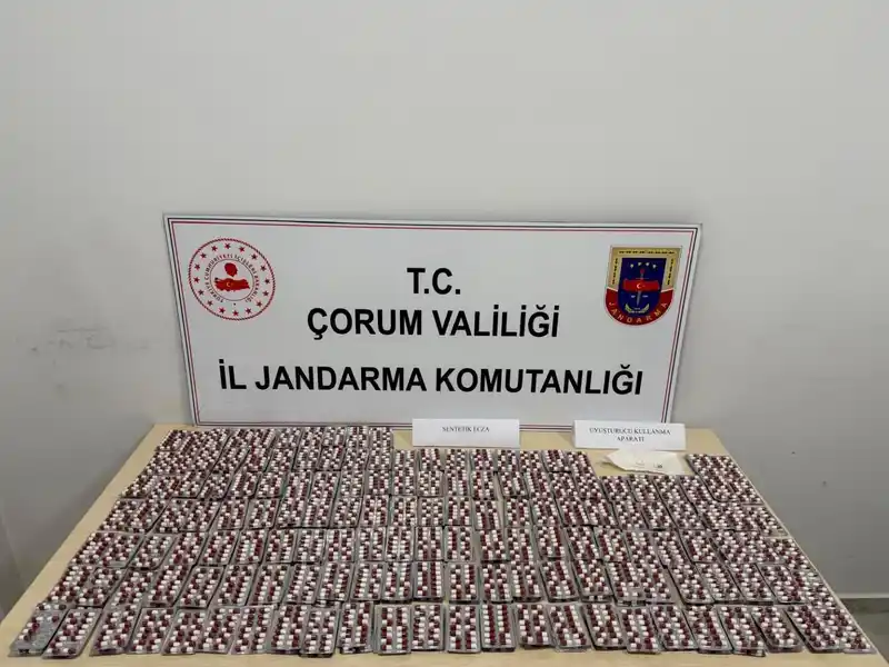 Çorum’da 3 bin adet uyuşturucu hap ele geçirildi
