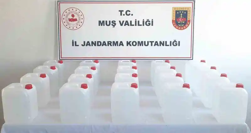 Muş’ta 100 litre etil alkol ele geçirildi
