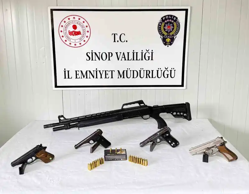 Sinop’ta silah kaçakçılığı operasyonu: 3 gözaltı
