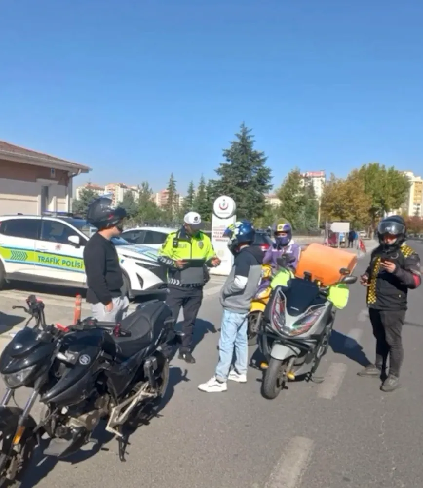 Kayseri’de 356 motosiklet sorgulandı: 7 araç trafikten men edildi