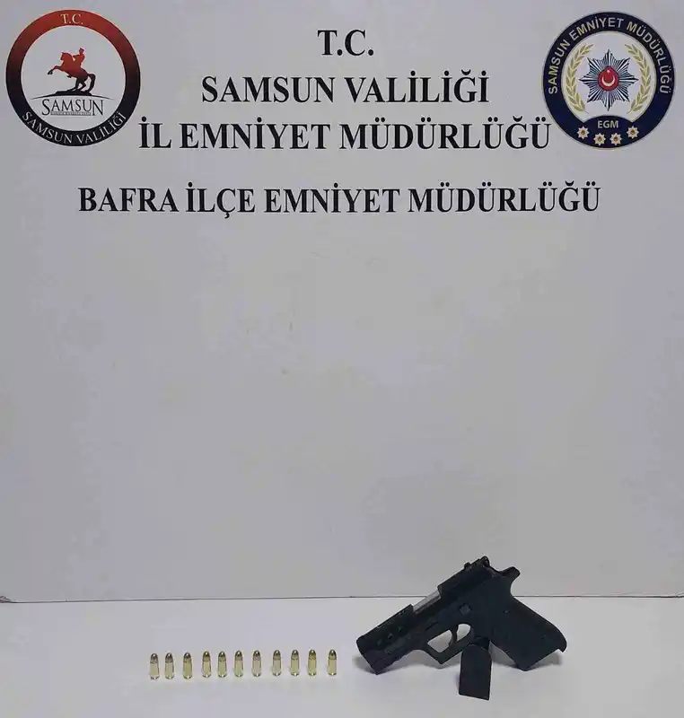 Bafra’da düğünde havaya ateş açan şahsa gözaltı
