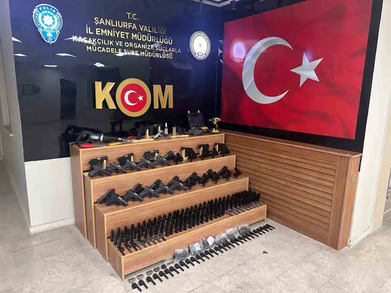 Şanlıurfa’da 37 ruhsatsız silah ele geçirildi: 3 gözaltı
