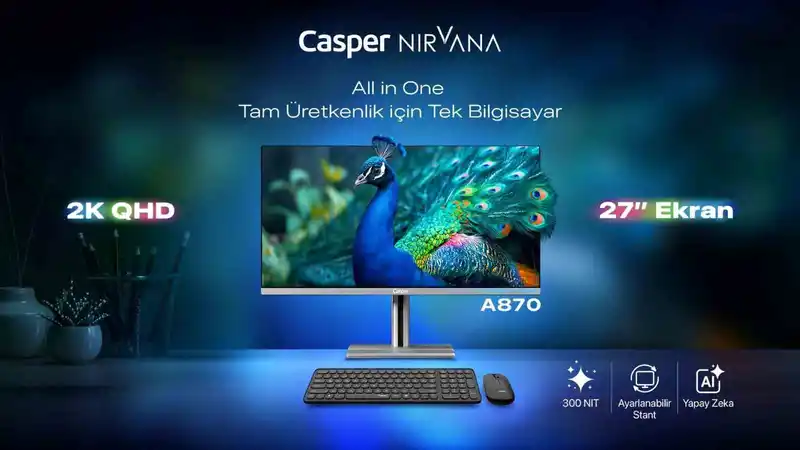Yeni All in One bilgisayar modeli, QHD ekran ve yapay zekâ desteğiyle tanıtıldı
