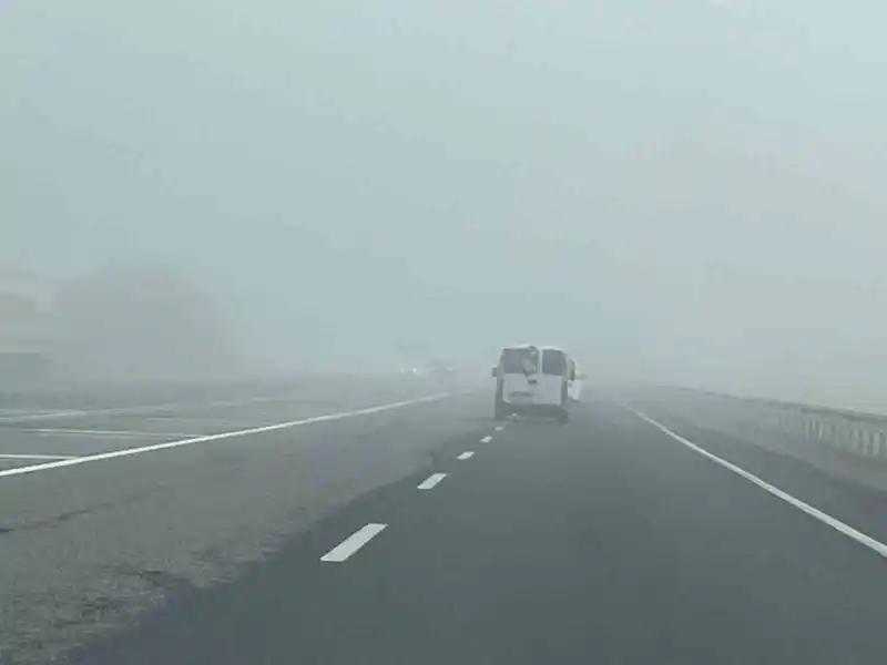 Kars-Gürcistan kara yolunda yoğun sis
