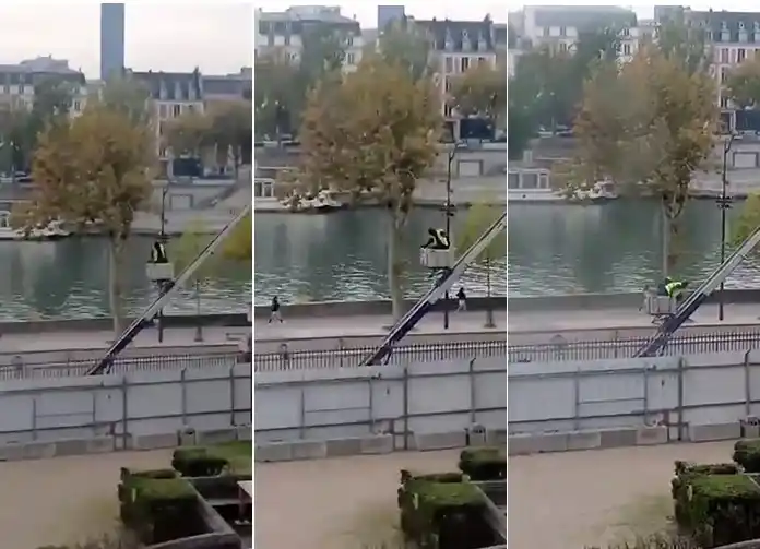 Louvre Müzesi soyguncularının kaçma anı ortaya çıktı
