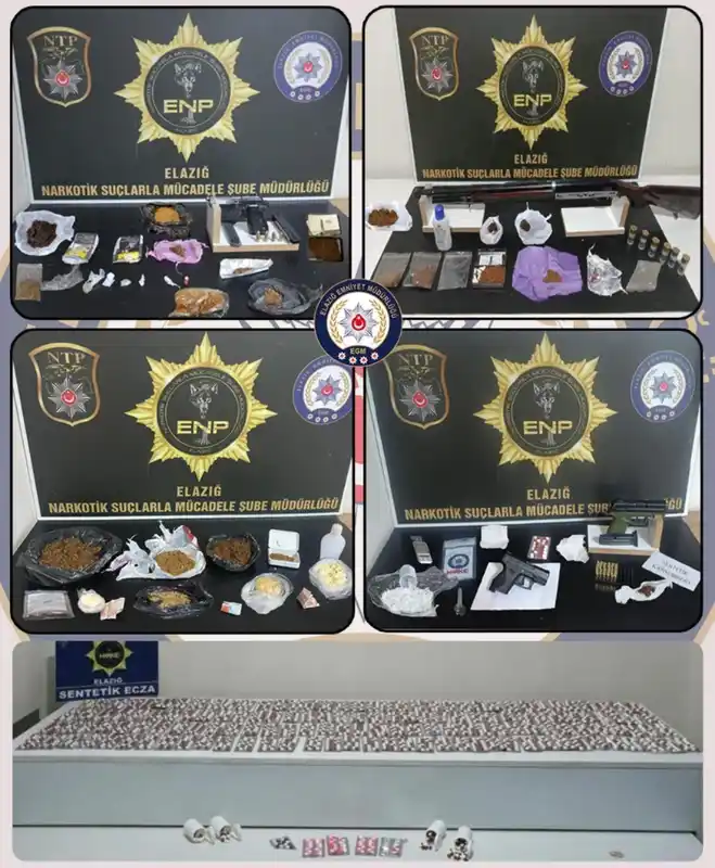 Elazığ’da uyuşturucuya geçit yok: 16 tutuklama
