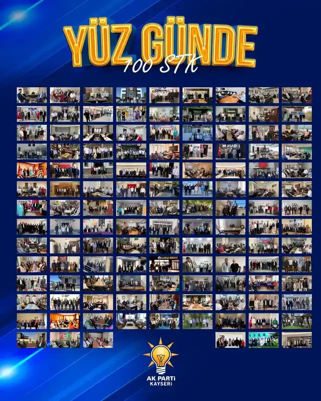 AK Parti Kayseri İl Teşkilatı ‘Yüz Günde 100 STK Ziyareti’ programını tamamladı
