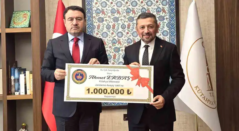 Milletvekili Ahmet Erbaş’tan Jandarma Teşkilatına 1 milyon TL bağış
