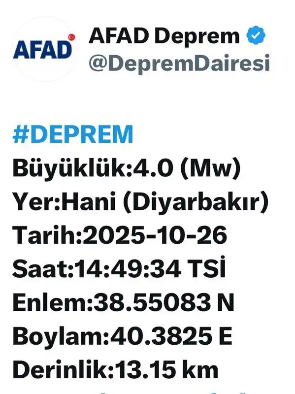 Diyarbakır’da korkutan deprem
