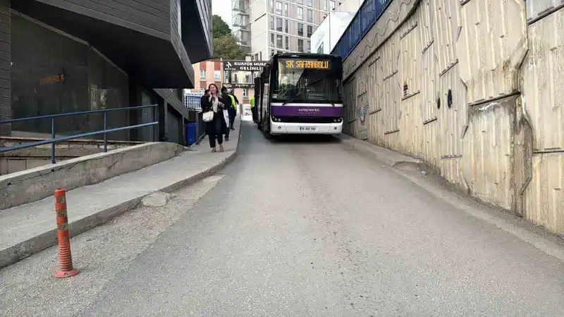 Şoförün ani manevrası faciayı önledi
