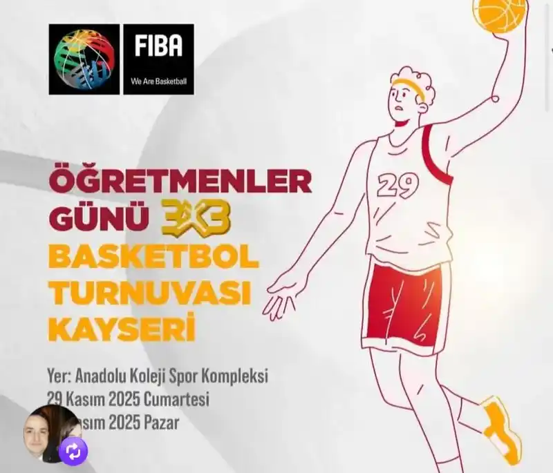 Kayseri’de Öğretmenler Günü’ne Özel 3x3 Basketbol Turnuvası