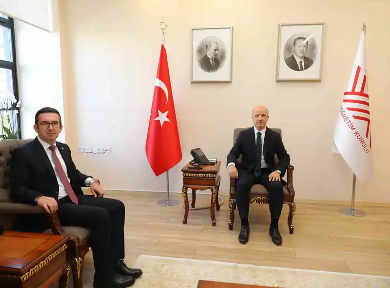 YÖK Başkanı Özvar, Kosova’nın Ankara Büyükelçisi Vrenezi’yi kabul etti
