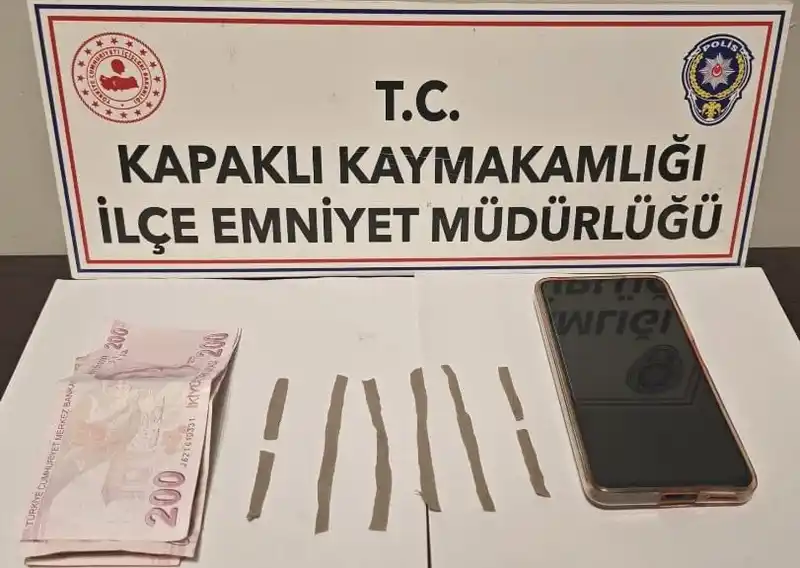 Kapaklı’da yakalanan zehir taciri tutuklandı
