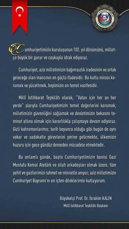 MİT Başkanı Kalın: 