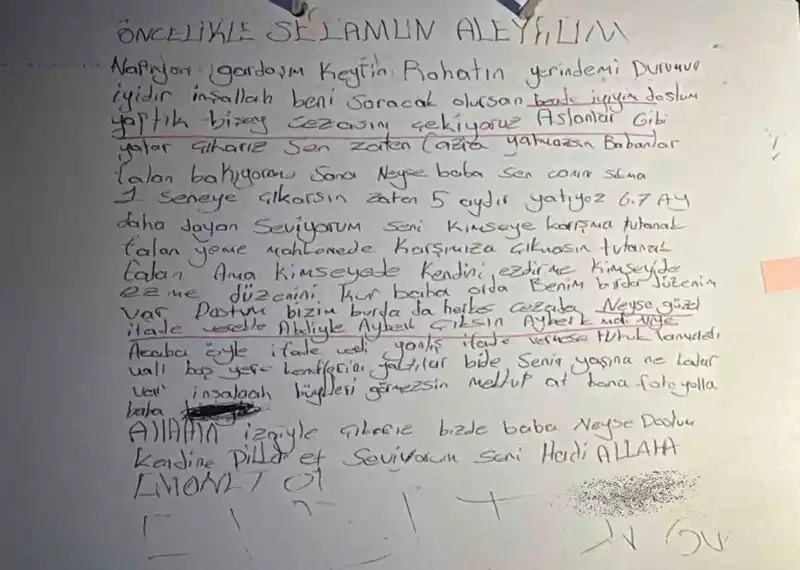 Ahmet Minguzzi’nin katil zanlısının mektubu ortaya çıktı: 