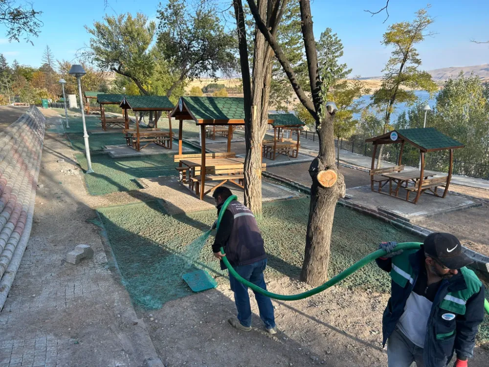 Sarımsaklı Barajı Mesire Alanı’nda yenileme çalışmaları