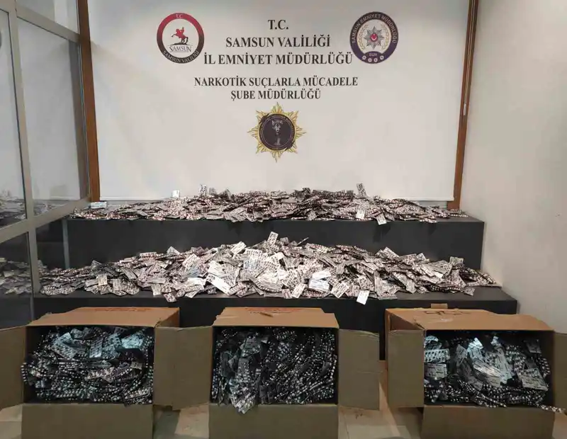 Samsun’da 110 bin uyuşturucu hap ele geçirildi
