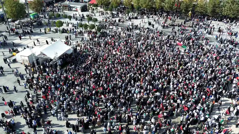 Binler, Filistin için tek ses oldu: Sakarya’dan dünyaya 