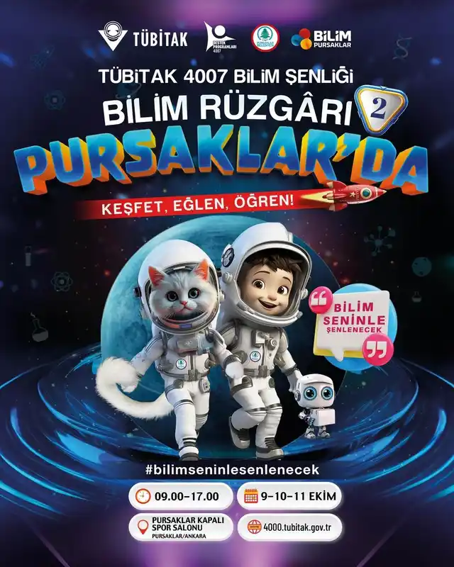 Ankara’da TÜBİTAK 4007 Bilim Şenliği başlıyor
