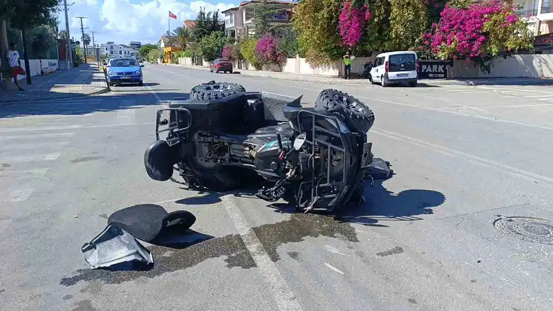 Manavgat’ta ATV ile hafif ticari araç çarpıştı: 1 yaralı
