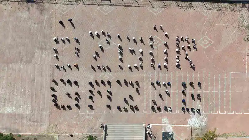 Filistin için tek yürek olan öğrencilerden 