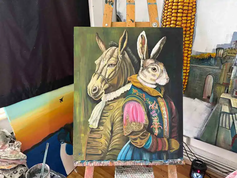 Ressam ve heykeltıraş Orhan Albaş öğrencilerine 3 günde resim yapmayı öğretiyor
