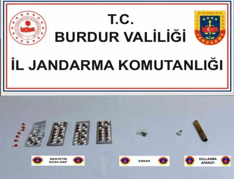 Burdur’da jandarmadan uyuşturucu operasyonunda 3 gözaltı
