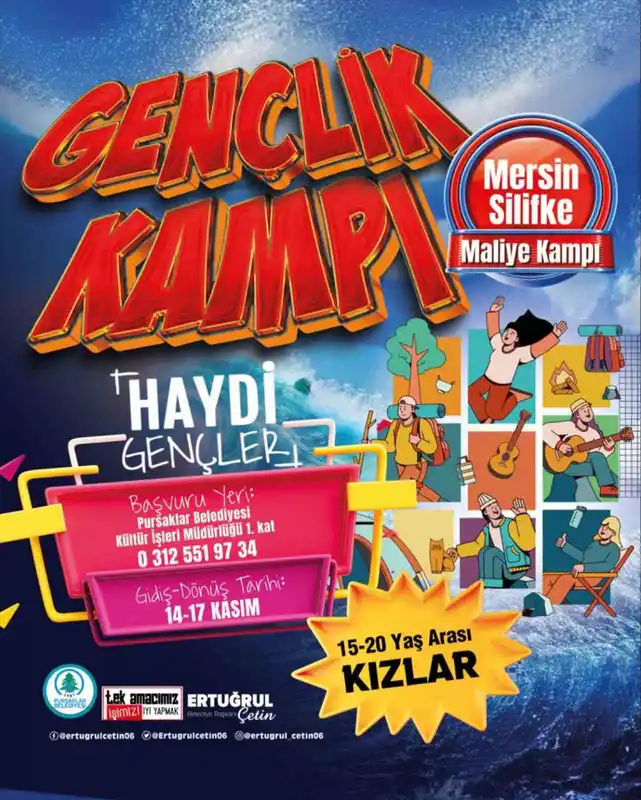 Pursaklar’ın genç kızları gençlik kampına gidiyor
