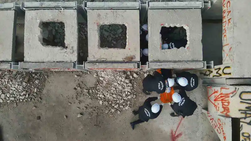 Tekirdağ’da çevik kuvvete afet anında enkazda arama kurtarma eğitimi