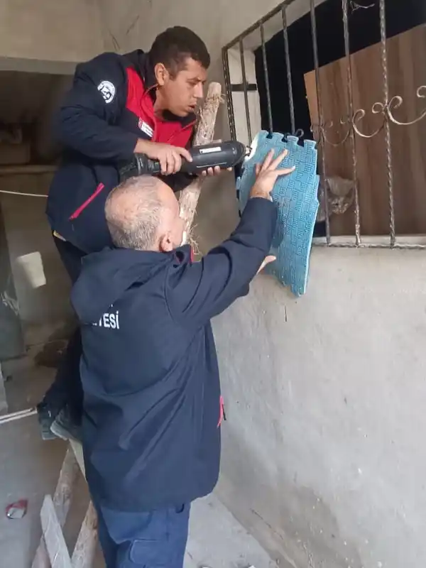 Antakya’da kedi kurtarma operasyonu