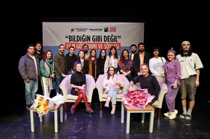 Ödüllü yapım "Bildiğin Gibi Değil" in film ekibi Küçükçekmece’deydi