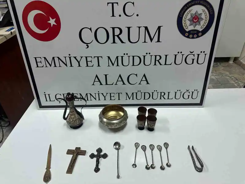 Çorum’da tarihi eser operasyonu: 1 gözaltı
