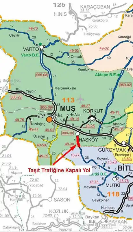 Muş’ta yoğun kar yağışı: Hasköy-Mutki yolu ulaşıma kapandı
