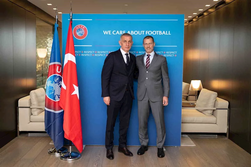 TFF Başkanı Hacıosmanoğlu, UEFA Başkanı Ceferin ile buluştu
