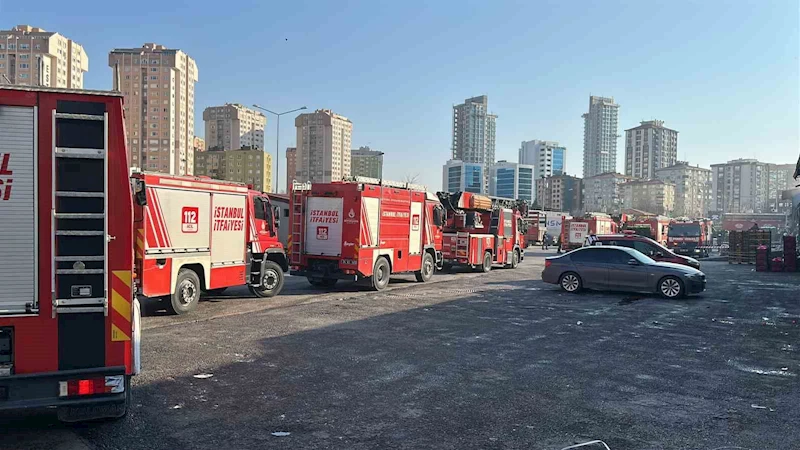 Ataşehir’de sebze halinde korkutan yangın
