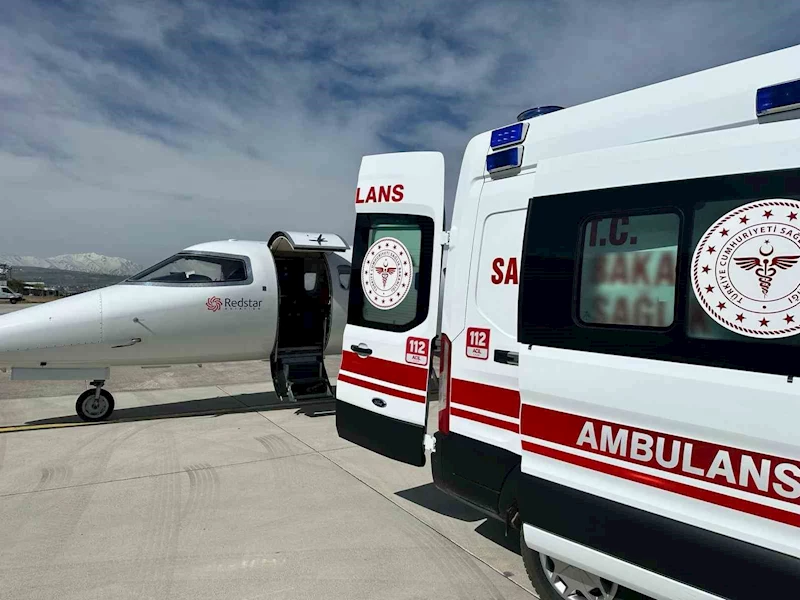 Beyin kanaması geçiren hasta ambulans uçakla Ankara’ya sevk edildi
