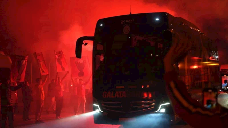 Galatasaray’a, Gaziantep’te coşkulu karşılama
