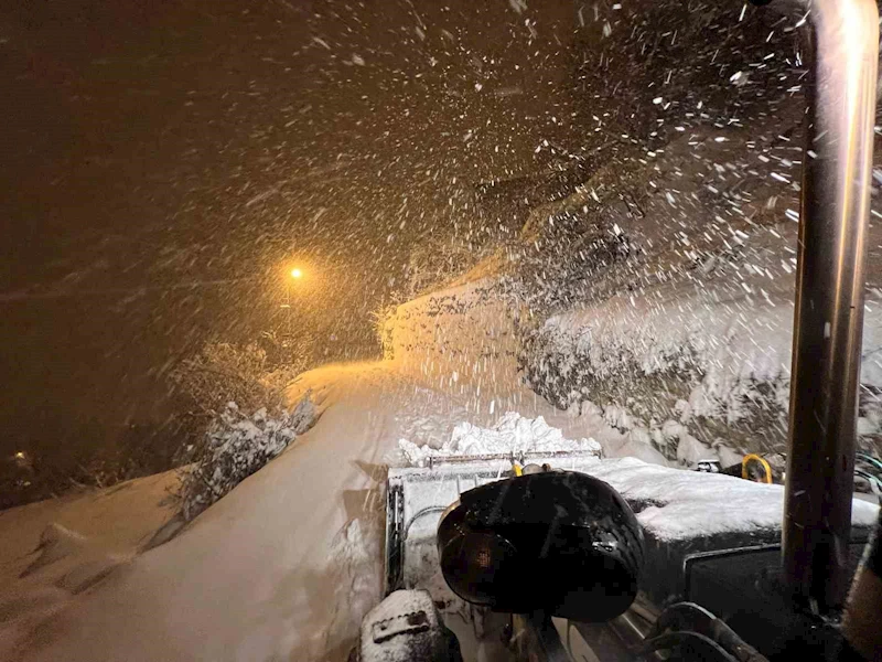 Artvin’de kar yağışı sonrası ekipler cadde ve sokaklarda çalışma başlattı
